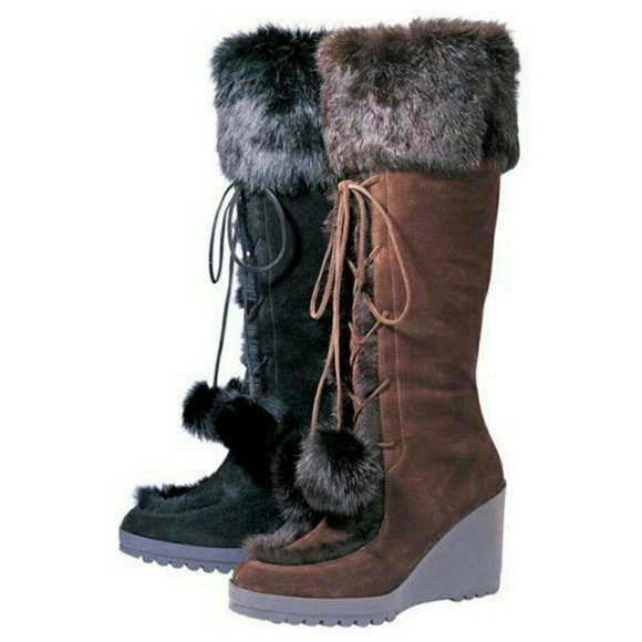 real rabbit fur boots